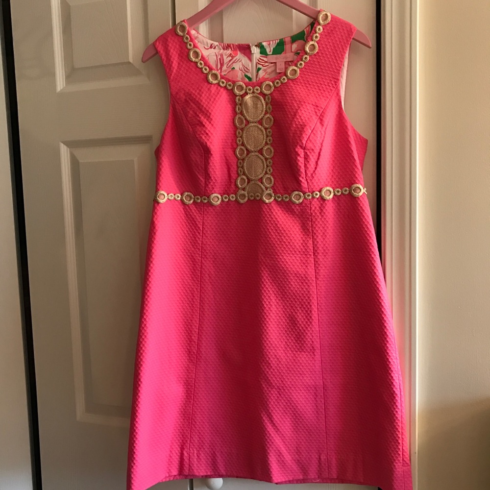 Lilly Pulitzer pink shift dress, size 8